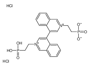2-[4-[2-(2-phosphonoethyl)isoquinolin-2-ium-4-yl]isoquinolin-2-ium-2-yl]ethylphosphonic acid,dichloride Structure