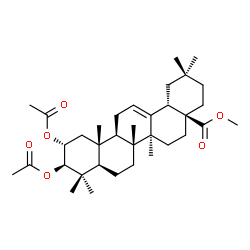 2,3-BIS(ACETYLOXY)-(2ALPHA,3BETA)-OLEAN-12-EN-28-OIC ACID METHYL ESTER结构式