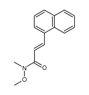 N-methoxy-N-methyl-3-(1-naphthyl)prop-2-enamide结构式