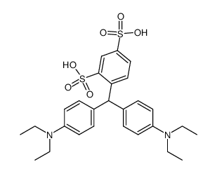 4-(4,4'-bis-diethylamino-benzhydryl)-benzene-1,3-disulfonic acid Structure