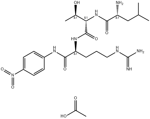 D-Leucyl-L-threonyl-N-(4-nitrophenyl)-L-argininamide醋酸盐结构式