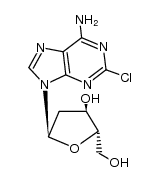 2-chloro-9-(2-deoxy-β-L-erythro-pentofuranosyl)adenine Structure