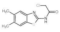 2-氯-N-(5,6-二甲基-2-苯并噻唑基)乙酰胺结构式
