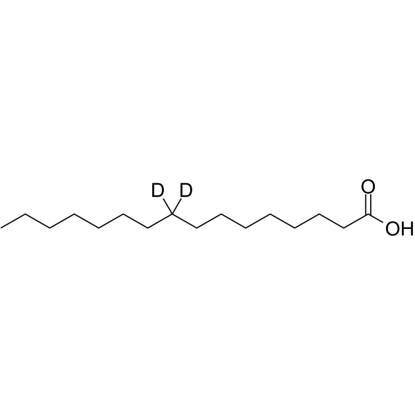 十六烷酸-9,9-D2结构式
