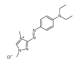 3-[[p-(diethylamino)phenyl]azo]-1,4-dimethyl-1H-1,2,4-triazolium chloride结构式