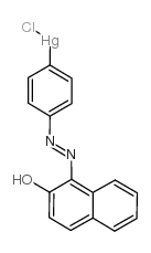 1-(4-氯汞苯基偶氮)-2-萘酚结构式