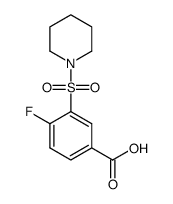 4-FLUORO-3-(PIPERIDINE-1-SULFONYL)-BENZOIC ACID结构式