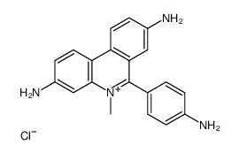6-(4-aminophenyl)-5-methylphenanthridin-5-ium-3,8-diamine,chloride结构式