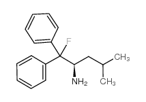 (R)-(+)-2-氨基-1-氟-4-甲基-1,1-二苯基戊烷结构式