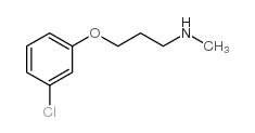 3-(3-氯苯氧基)-N-甲基-1-丙胺结构式