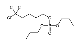 Phosphoric acid dipropyl 5,5,5-trichloropentyl ester Structure