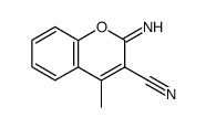 2-Imino-3-methyl-2H-1-benzopyran-3-carbonitrile Structure