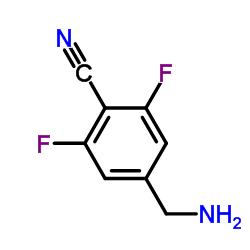 4-(Aminomethyl)-2,6-difluorobenzonitrile Structure