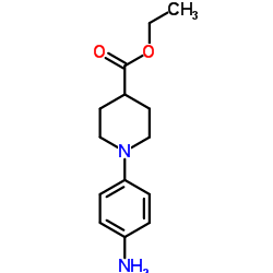 1-(4-氨基苯基)-4-哌啶甲酸乙酯结构式