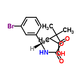 BOC-(S)-3-氨基-3-(3-溴苯基)-丙酸结构式