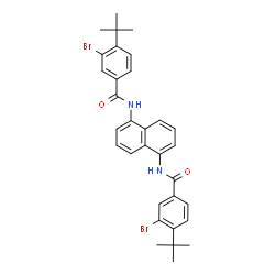 N,N'-1,5-naphthalenediylbis(3-bromo-4-tert-butylbenzamide)结构式