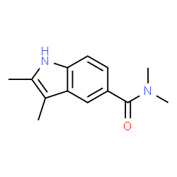 N,N,2,3-Tetramethyl-1H-indole-5-carboxamide结构式