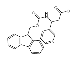 (R)-3-((((9H-芴-9-基)甲氧基)羰基)氨基)-3-(吡啶-3-基)丙酸结构式