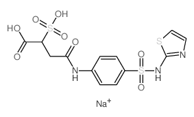 2-sulfo-3-[[4-(1,3-thiazol-2-ylsulfamoyl)phenyl]carbamoyl]propanoic acid Structure