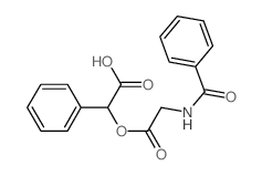 2-(2-benzamidoacetyl)oxy-2-phenyl-acetic acid结构式