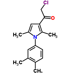 2-氯-1-[1-(1-(3,4-二甲基苯基)-2,5-二甲基-1H-吡咯-3-基]乙酮结构式