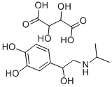 (±)-(isopropyl)(beta,3,4-trihydroxyphenethyl)ammonium [R-(R*,R*)]-hydrogen tartrate Structure
