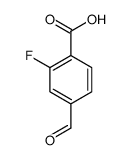 2-fluoro-4-formylbenzoic acid Structure