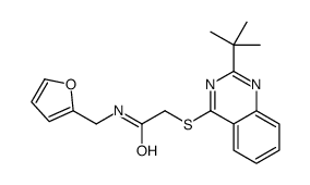Acetamide, 2-[[2-(1,1-dimethylethyl)-4-quinazolinyl]thio]-N-(2-furanylmethyl)- (9CI)结构式