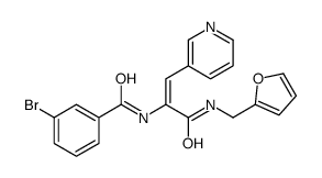 3-bromo-N-[(Z)-3-(furan-2-ylmethylamino)-3-oxo-1-pyridin-3-ylprop-1-en-2-yl]benzamide Structure
