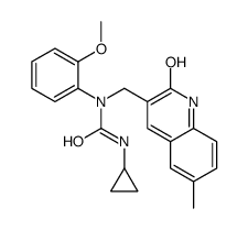 Urea, N-cyclopropyl-N-[(1,2-dihydro-6-methyl-2-oxo-3-quinolinyl)methyl]-N-(2-methoxyphenyl)- (9CI) Structure