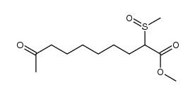 2-Methylsulfinyl-9-oxo-decansaeuremethylester结构式