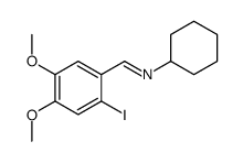 N-cyclohexyl-1-(2-iodo-4,5-dimethoxyphenyl)methanimine结构式