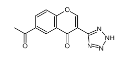 6-acetyl-3-(2H-tetrazol-5-yl)chromen-4-one结构式