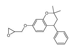 7-(2,3-epoxypropoxy)-2,2-dimethyl-4-phenylchroman Structure