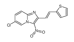 6-chloro-3-nitro-2-(2-thiophen-2-ylethenyl)imidazo[1,2-a]pyridine Structure