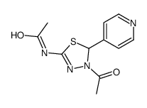 N-(3-acetyl-2-pyridin-4-yl-2H-1,3,4-thiadiazol-5-yl)acetamide结构式