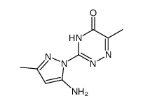 3-(5-amino-3-methyl-pyrazol-1-yl)-6-methyl-4H-[1,2,4]triazin-5-one Structure