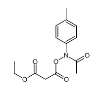 3-O-(N-acetyl-4-methylanilino) 1-O-ethyl propanedioate Structure