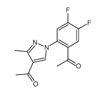1-[2-(4-acetyl-3-methylpyrazol-1-yl)-4,5-difluorophenyl]ethanone Structure