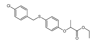 ethyl 2-[4-[(4-chlorophenyl)methylsulfanyl]phenoxy]propanoate结构式