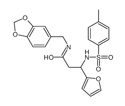 N-(1,3-benzodioxol-5-ylmethyl)-3-(furan-2-yl)-3-[(4-methylphenyl)sulfonylamino]propanamide Structure