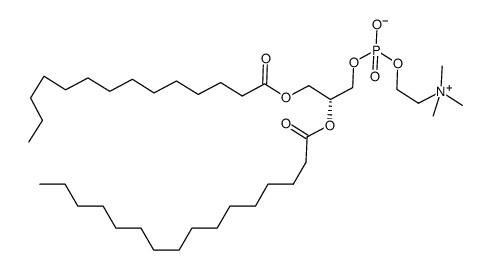 1-肉豆蔻酰基-2-棕榈酰基卵磷脂结构式