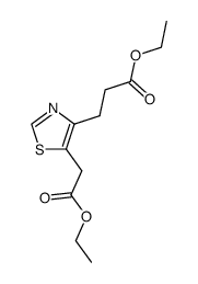 ethyl 3-(5-(2-ethoxy-2-oxoethyl)thiazol-4-yl)propanoate结构式