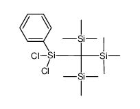 ((dichloro(phenyl)silyl)methanetriyl)tris(trimethylsilane)结构式
