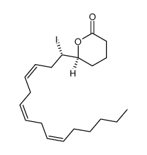 (S)-6-((S,3Z,6Z,9Z)-1-iodopentadeca-3,6,9-trien-1-yl)tetrahydro-2H-pyran-2-one Structure