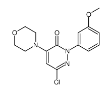 6-chloro-2-(3-methoxyphenyl)-4-morpholin-4-ylpyridazin-3-one结构式