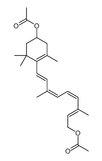 [(2E,4E,6E,8E)-9-(4-acetyloxy-2,6,6-trimethylcyclohexen-1-yl)-3,7-dimethylnona-2,4,6,8-tetraenyl] acetate Structure