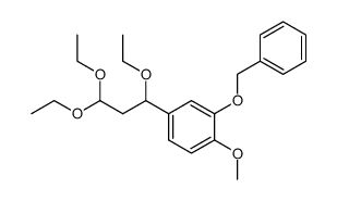 3-(3-benzyloxy-4-methoxyphenyl)-3-ethoxypropionaldehydediethyl acetal Structure