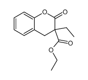 ethyl 3-ethyl-2-oxochromane-3-carboxylate结构式