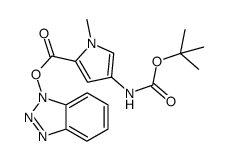 Boc-4-氨基-1-甲基吡咯-2-羧酸1,2,3-苯并三唑-1-基酯结构式